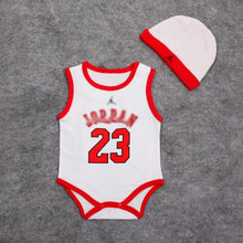 Load image into Gallery viewer, Baby Boy Girl Rompers Cotton Baby Clothes Infant Jumpsuits+Hat 2pcs Toddler Girls Clothing Set 2018 Newborn 23 Sport Clothing