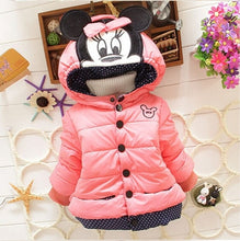 Load image into Gallery viewer, Winter Baby Jackets For Girls Clothes Baby Clothing Kids Hooded Coats Toddler Warm Minnie Mickey Jacket Infant Boys Outerwear