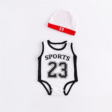 Load image into Gallery viewer, Baby Boy Girl Rompers Cotton Baby Clothes Infant Jumpsuits+Hat 2pcs Toddler Girls Clothing Set 2018 Newborn 23 Sport Clothing
