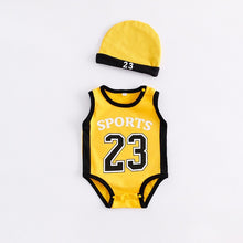 Load image into Gallery viewer, Baby Boy Girl Rompers Cotton Baby Clothes Infant Jumpsuits+Hat 2pcs Toddler Girls Clothing Set 2018 Newborn 23 Sport Clothing
