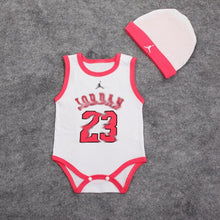 Load image into Gallery viewer, Baby Boy Girl Rompers Cotton Baby Clothes Infant Jumpsuits+Hat 2pcs Toddler Girls Clothing Set 2018 Newborn 23 Sport Clothing
