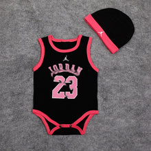 Load image into Gallery viewer, Baby Boy Girl Rompers Cotton Baby Clothes Infant Jumpsuits+Hat 2pcs Toddler Girls Clothing Set 2018 Newborn 23 Sport Clothing
