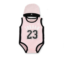 Load image into Gallery viewer, Baby Boy Girl Rompers Cotton Baby Clothes Infant Jumpsuits+Hat 2pcs Toddler Girls Clothing Set 2018 Newborn 23 Sport Clothing
