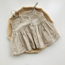 Load image into Gallery viewer, MILANCEL summer newborn clothes Korean style baby girls clothes embrodiery baby camisole ruffle collar baby girls bodysuit
