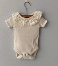 Load image into Gallery viewer, MILANCEL summer newborn clothes Korean style baby girls clothes embrodiery baby camisole ruffle collar baby girls bodysuit
