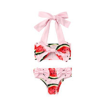 Load image into Gallery viewer, CANIS Kids Baby Girls Tankini Swimsuit Bathing Suit Bandage Bowknot Lovely Fashion Swimwear Beachwear Bikini Set
