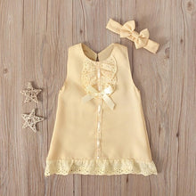 Load image into Gallery viewer, Bow Infant Baby Girls Flower Dresses Christening Gowns Newborn Babies Baptism Clothes Princess Birthday White Baby Girls Dress
