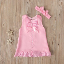 Load image into Gallery viewer, Bow Infant Baby Girls Flower Dresses Christening Gowns Newborn Babies Baptism Clothes Princess Birthday White Baby Girls Dress
