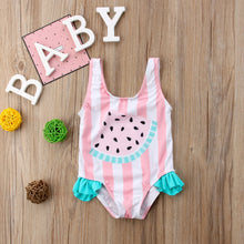 Load image into Gallery viewer, Pudcoco Newest Fashion Newborn Baby Girl Swimwear Watermelon Striped Swimsuit Swimming One-Piece Bikini

