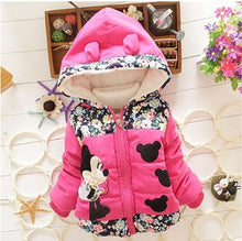 Load image into Gallery viewer, Winter Baby Jackets For Girls Clothes Baby Clothing Kids Hooded Coats Toddler Warm Minnie Mickey Jacket Infant Boys Outerwear
