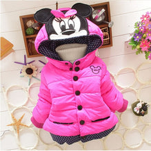 Load image into Gallery viewer, Winter Baby Jackets For Girls Clothes Baby Clothing Kids Hooded Coats Toddler Warm Minnie Mickey Jacket Infant Boys Outerwear
